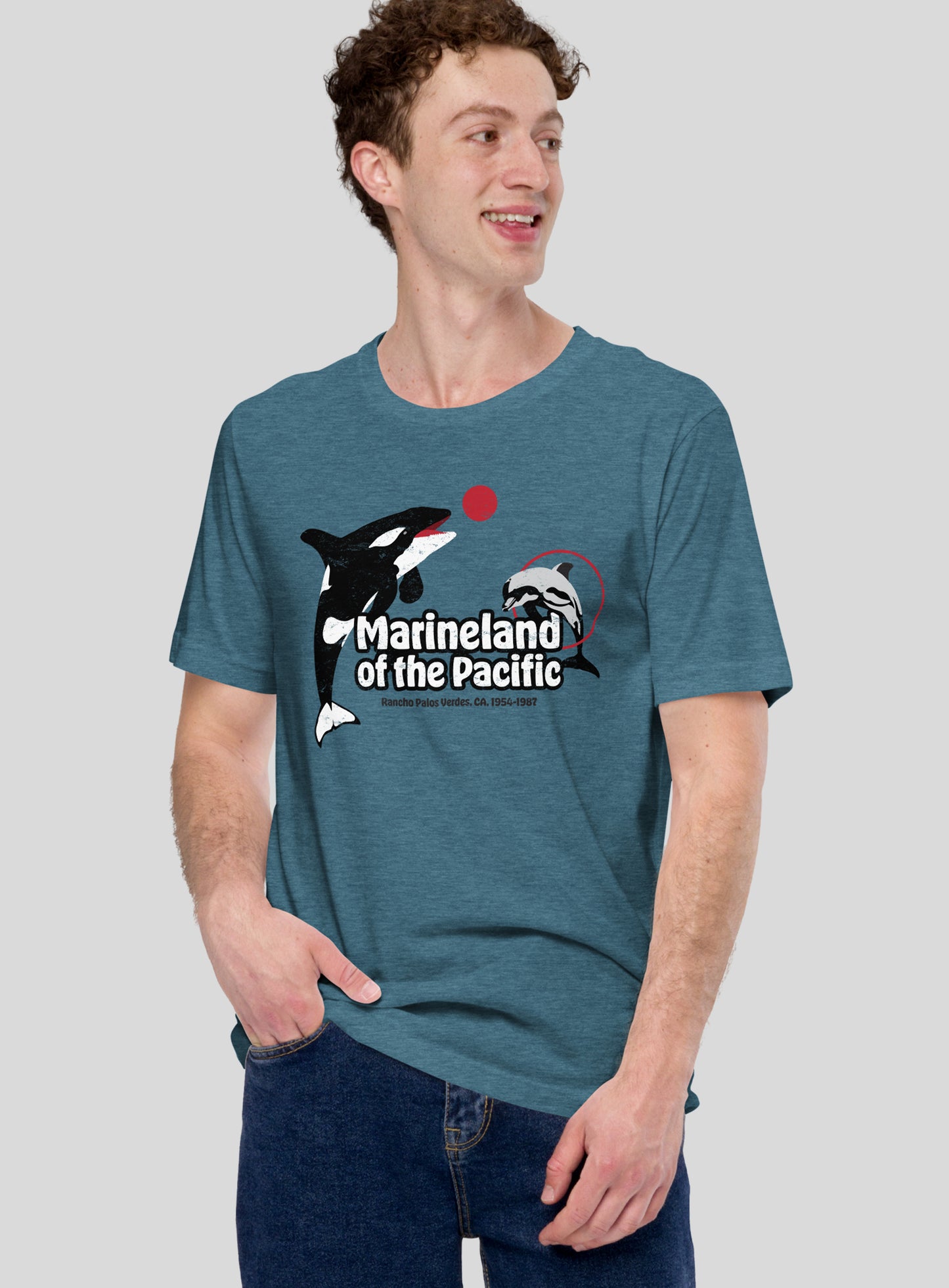 Unisex: Marineland of the Pacific - Heather Deep Teal