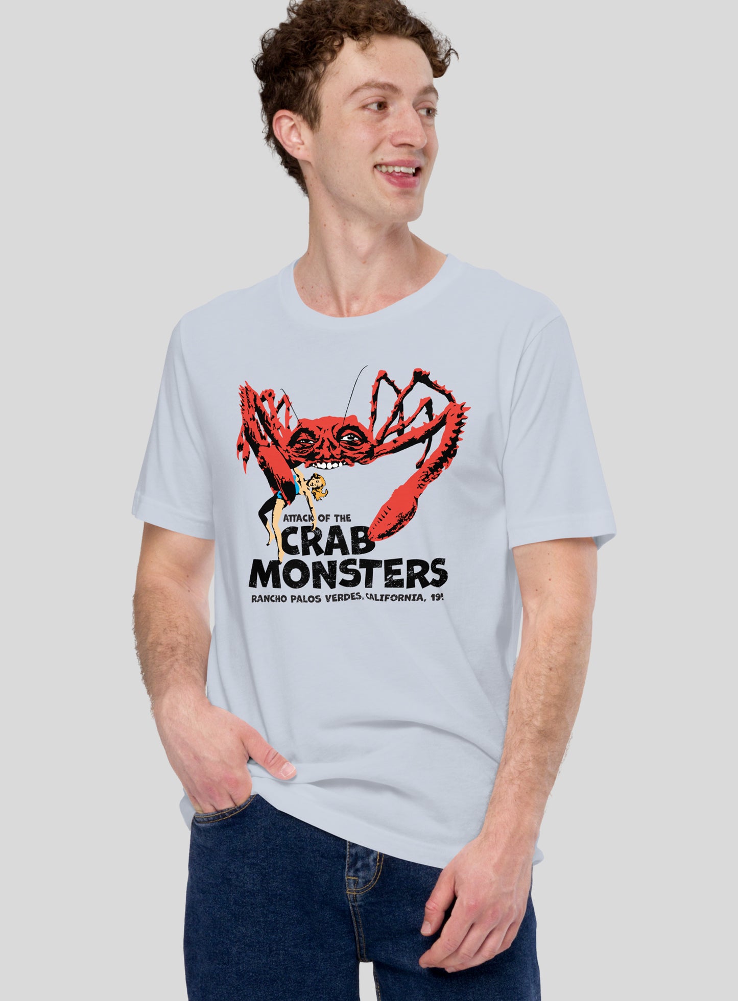 Unisex: Attack of the Crab Monsters - Light Blue