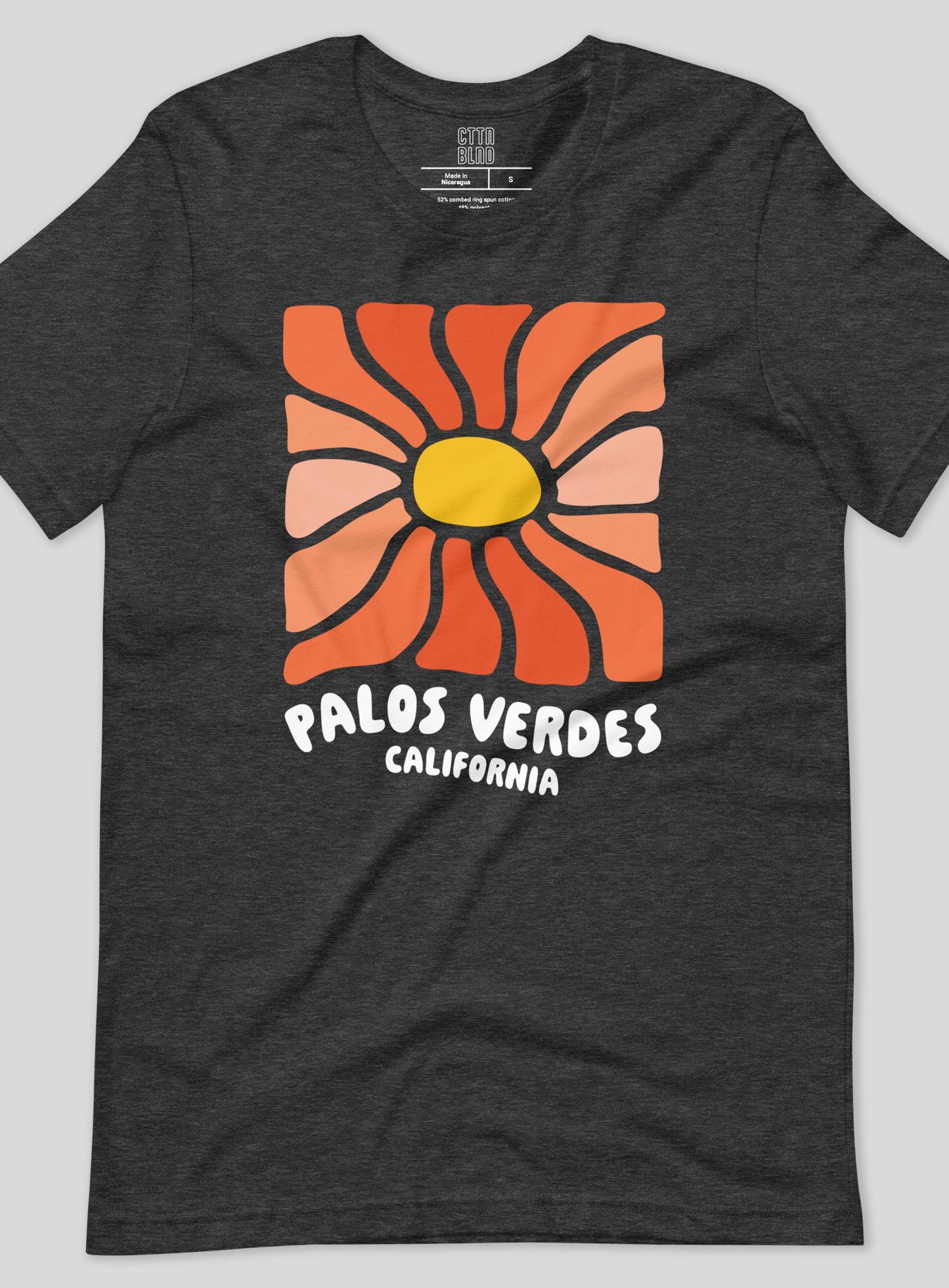 Unisex: Palos Verdes Wavy Sun - Dark Grey Heather