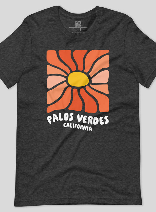 Unisex: Palos Verdes Wavy Sun - Dark Grey Heather