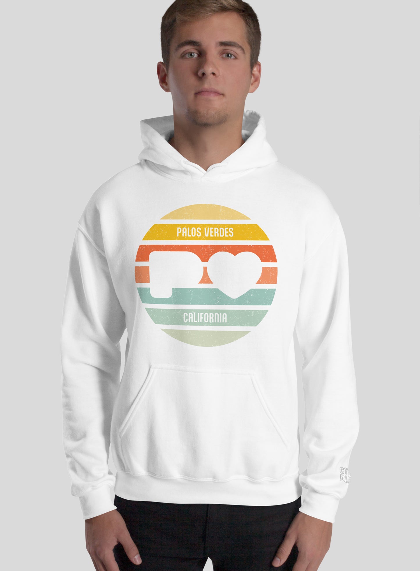 Unisex: PV Sunset Pullover Hoodie - White