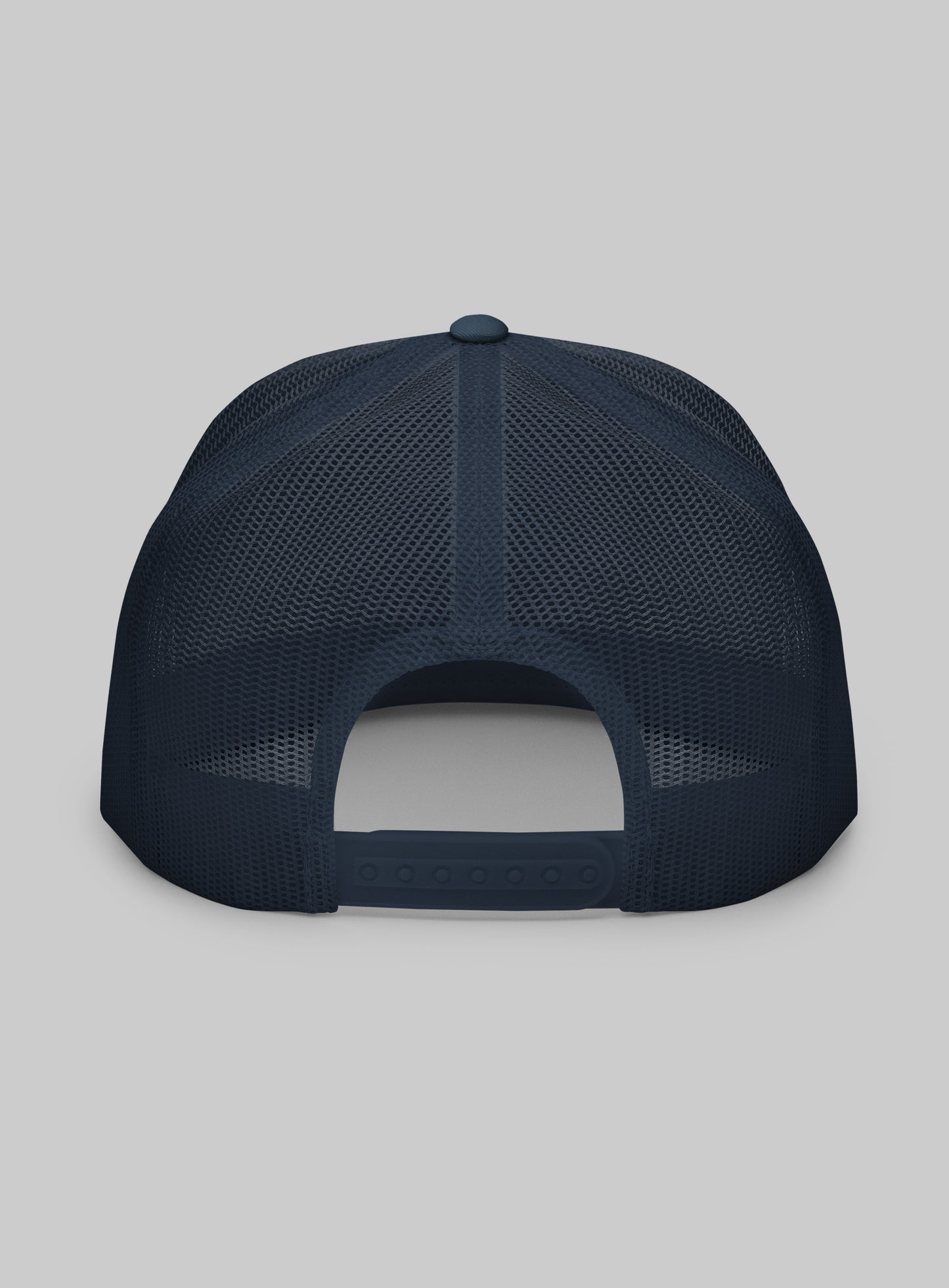 Palos Verdes Sunset Logo Trucker Hat (Flat Brim) - Navy/White