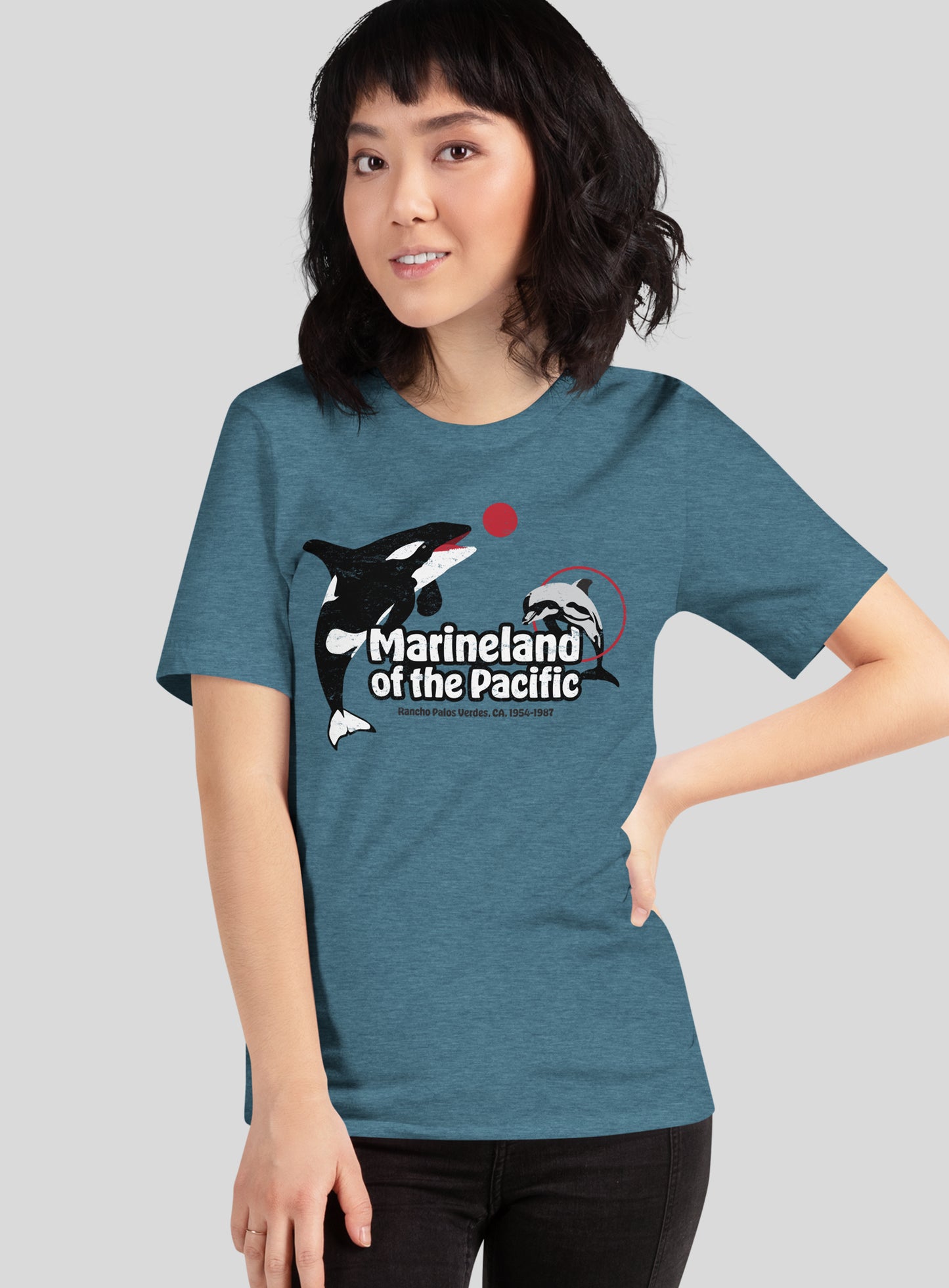 Unisex: Marineland of the Pacific - Heather Deep Teal