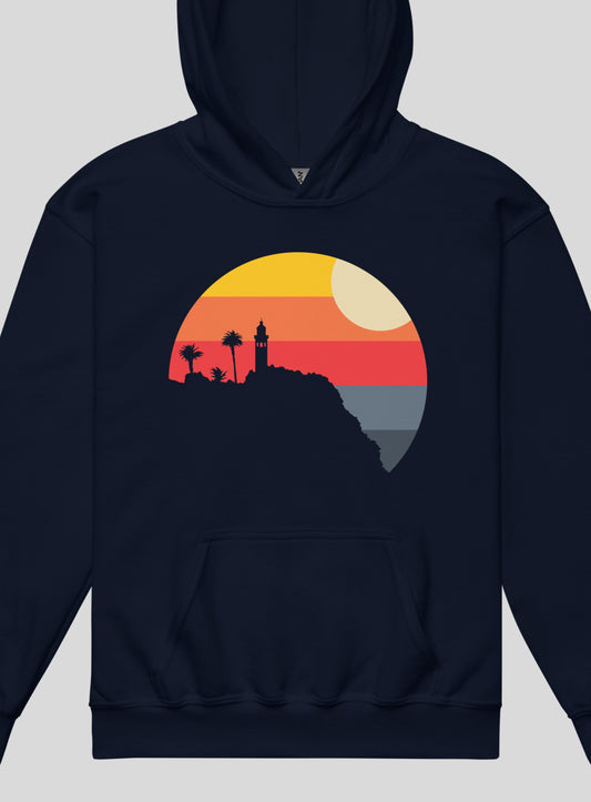 Youth: Point Vicente Sunset Pullover Hoodie - Navy