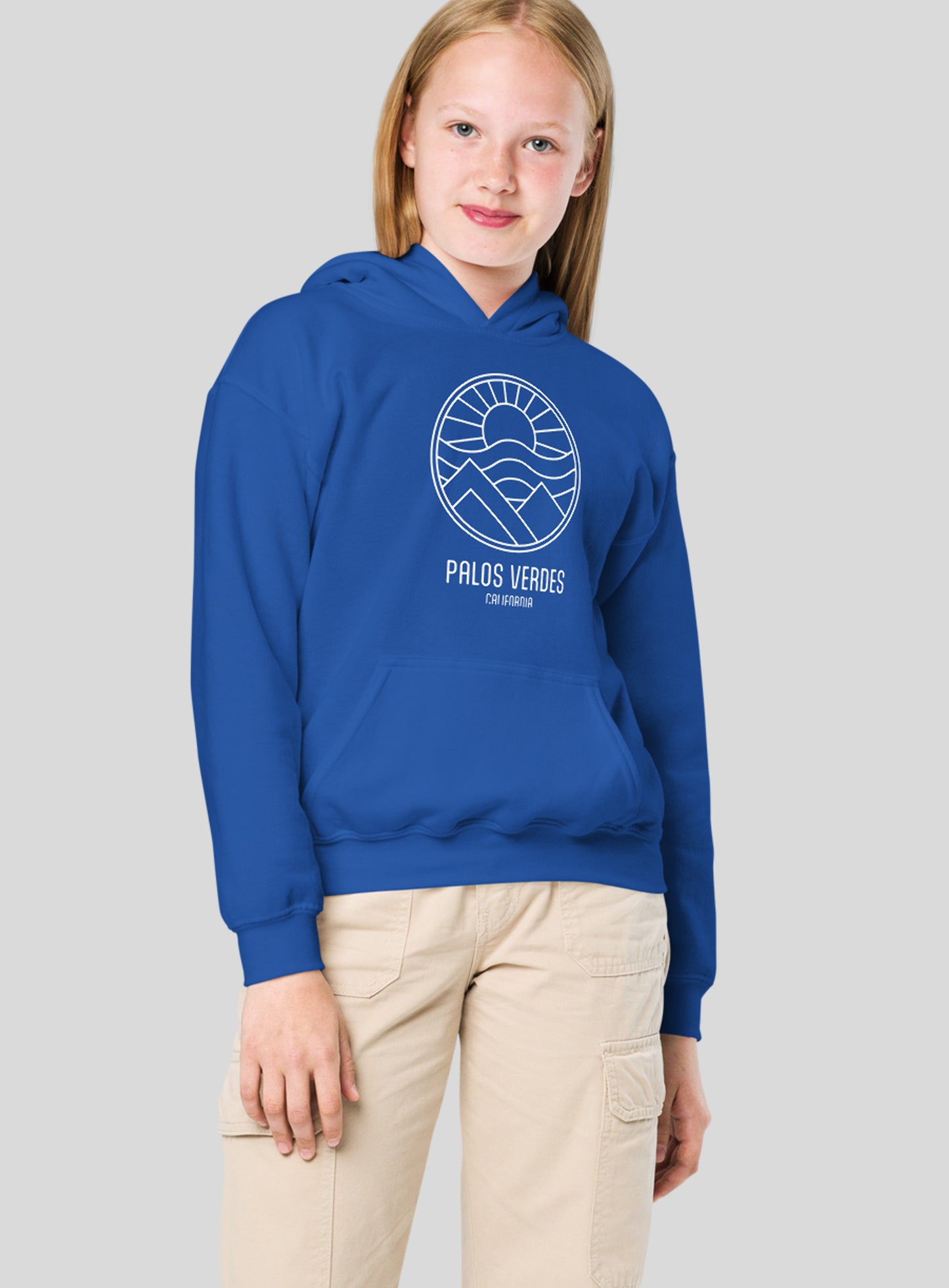 Youth: Queen's Necklace Palos Verdes Pullover Hoodie - Royal