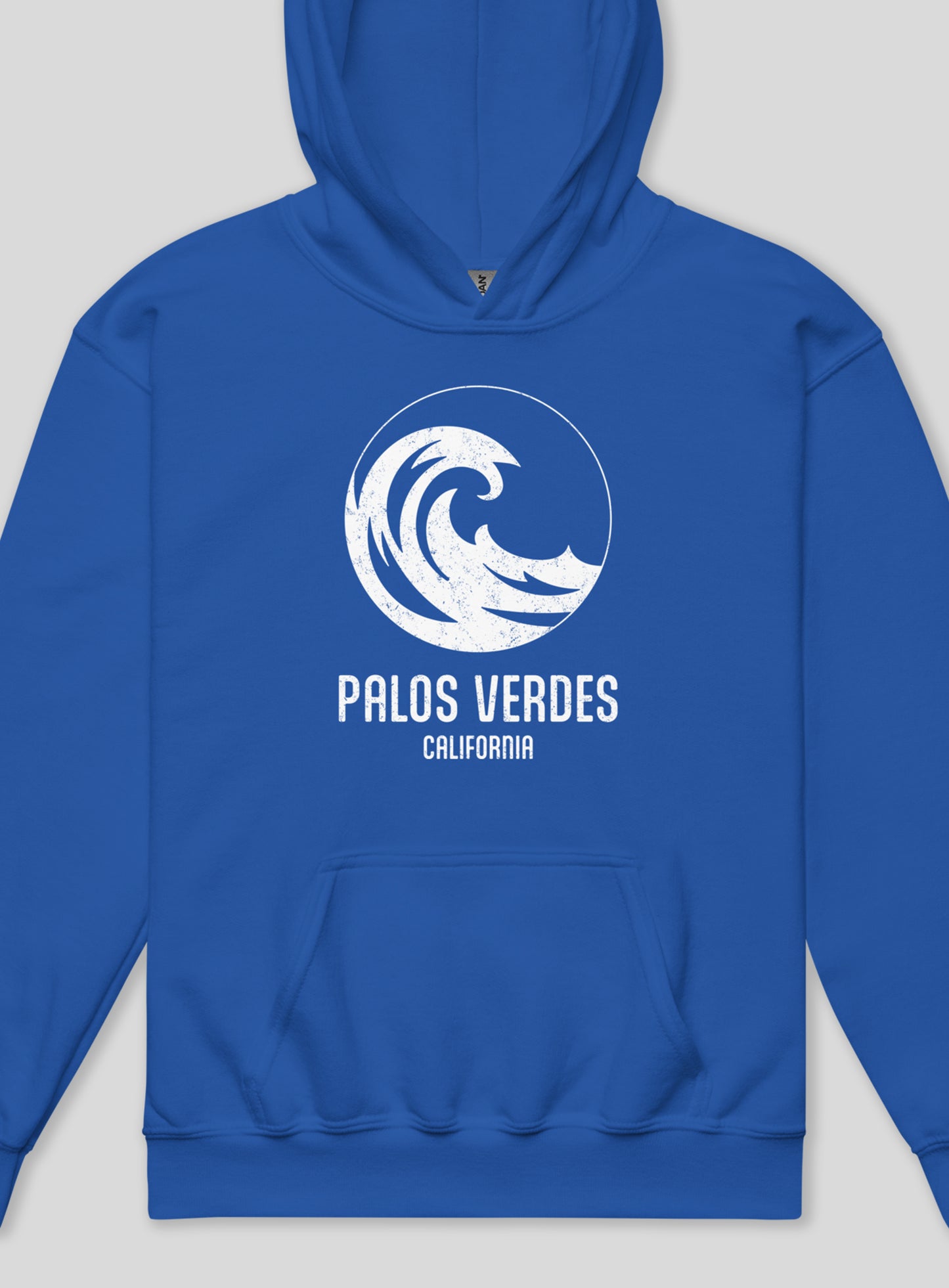 Youth: Palos Verdes Wave Pullover Hoodie - Royal