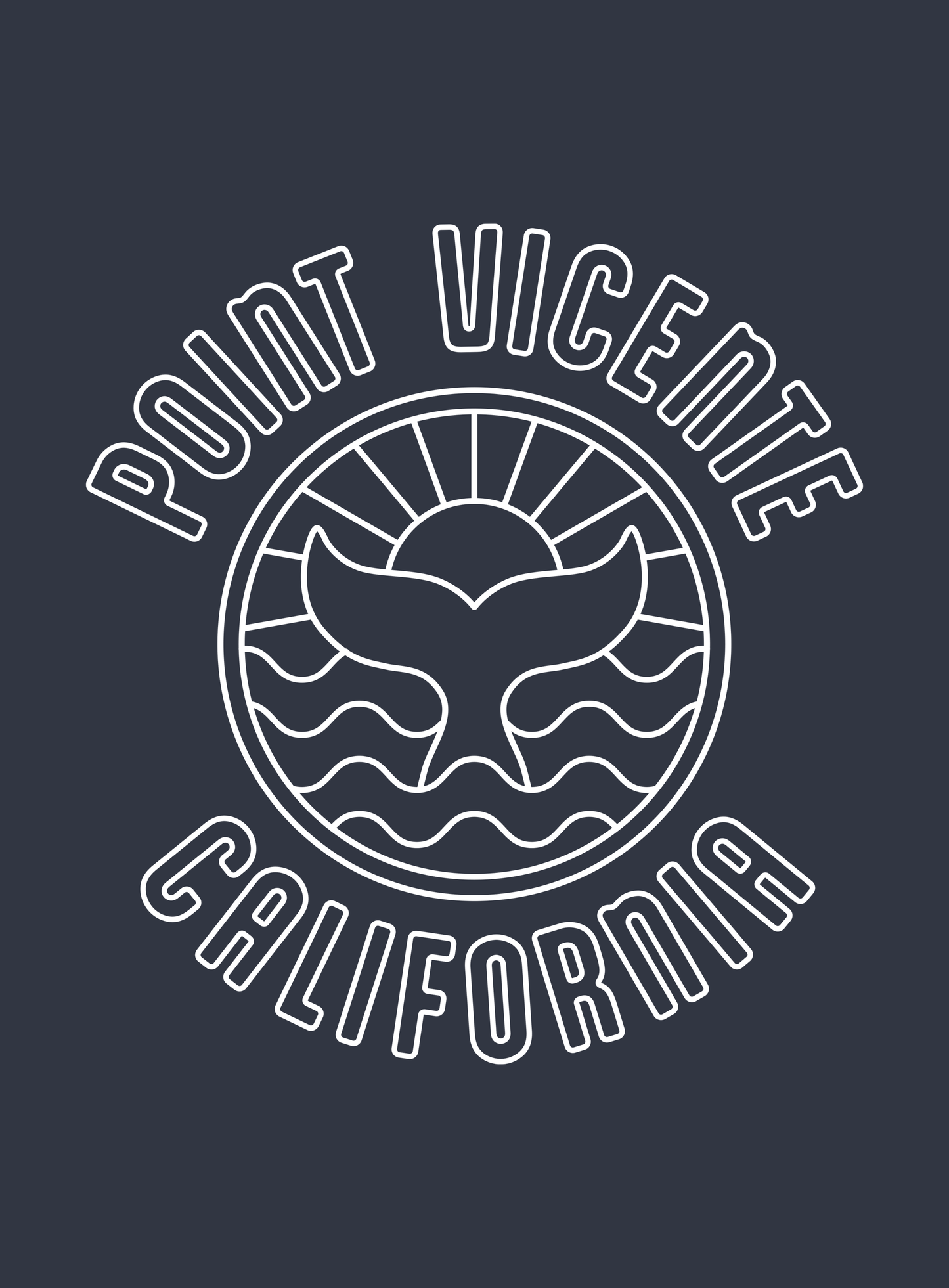 Unisex: Point Vicente Whale Tee - Heather Navy