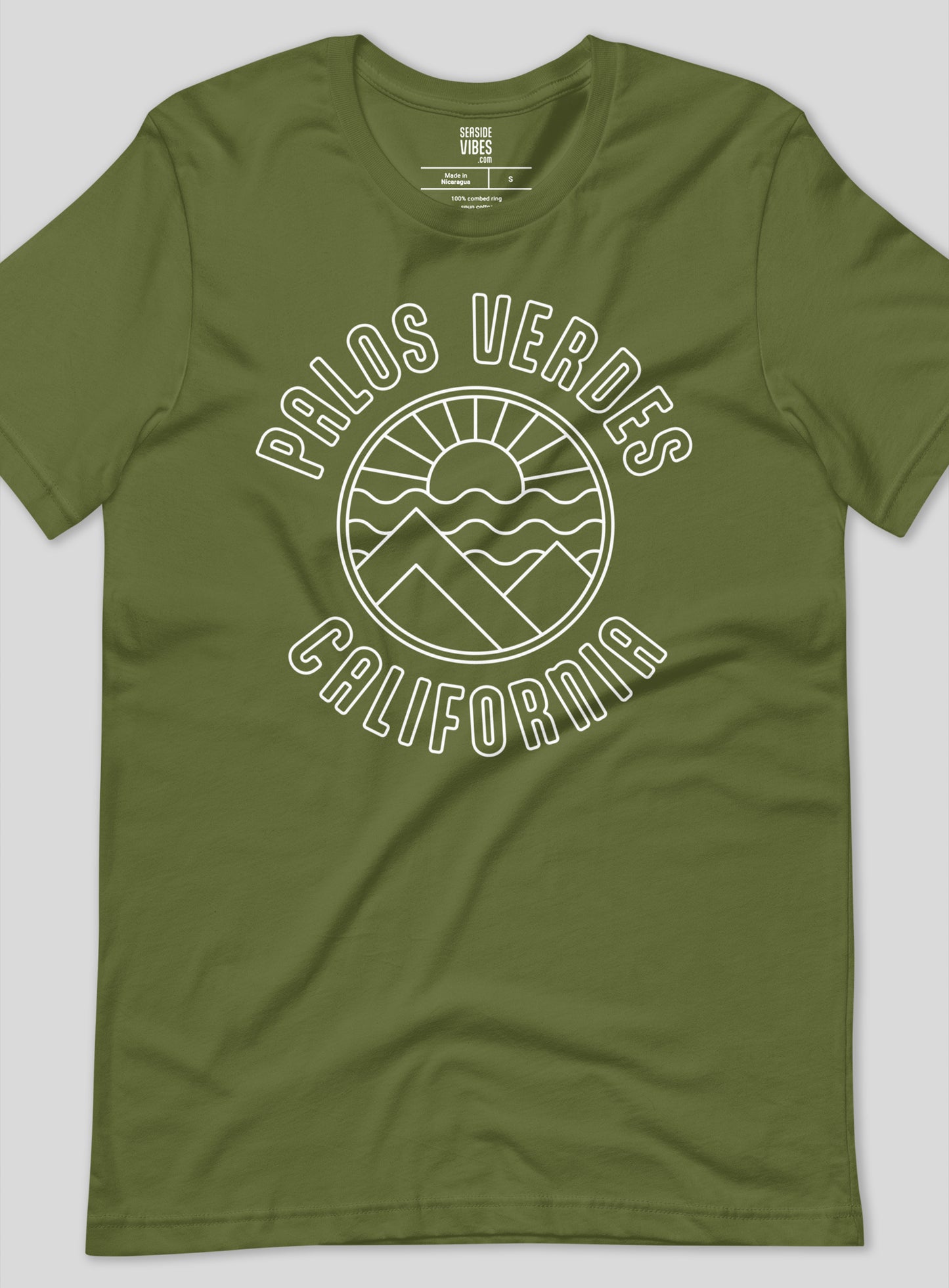 Unisex: Palos Verdes Queen's Necklace Tee - Olive