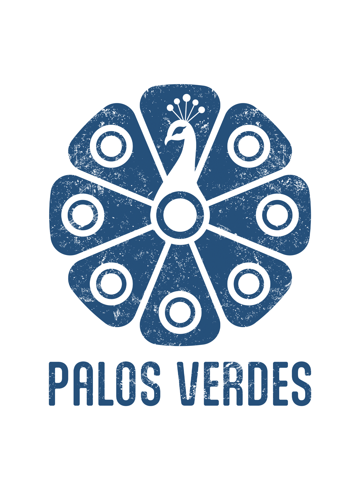 Unisex: Palos Verdes Tribal Peacock Tee - White