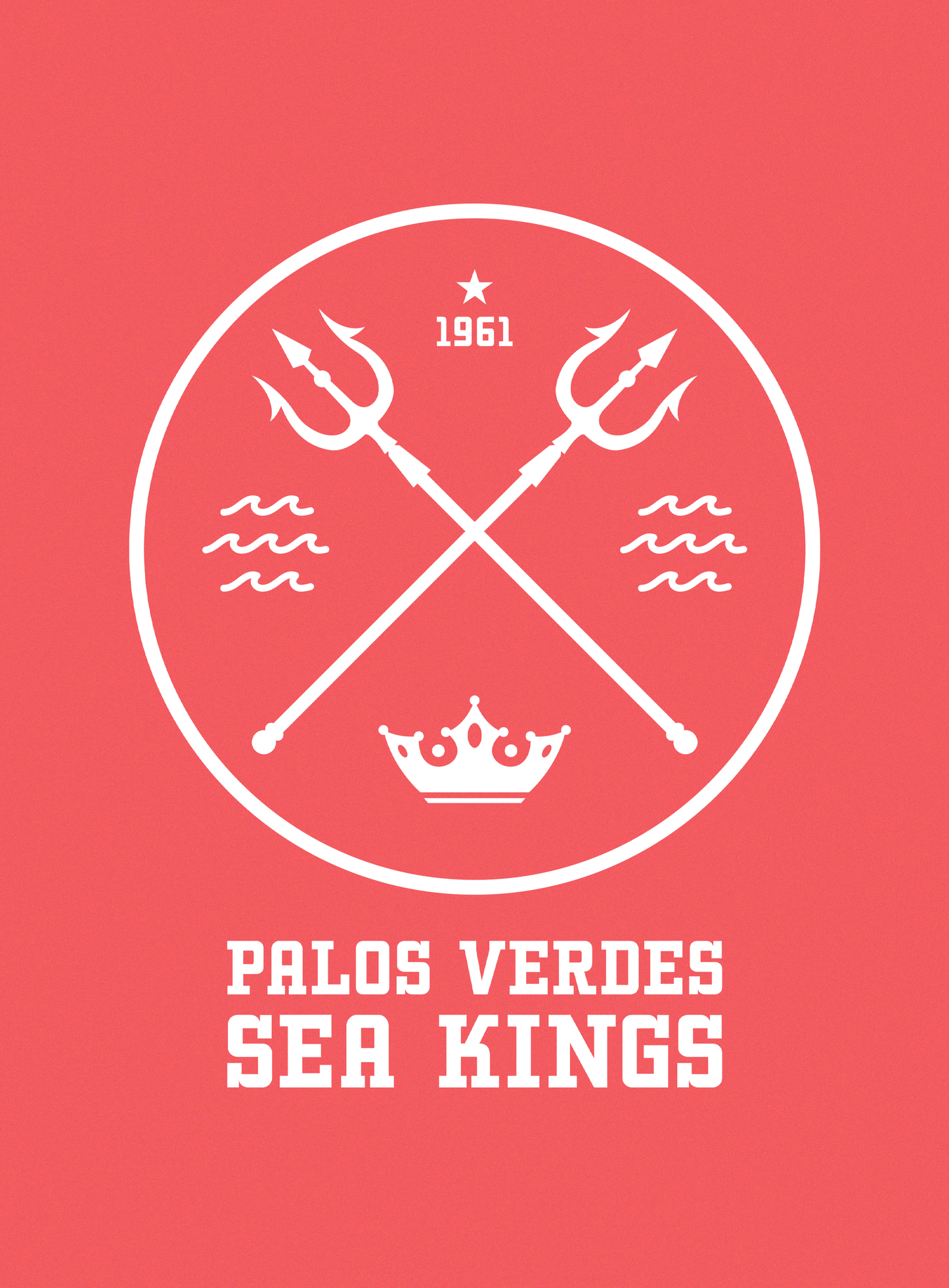 Unisex: Palos Verdes Sea Kings Tee -  Heather Red