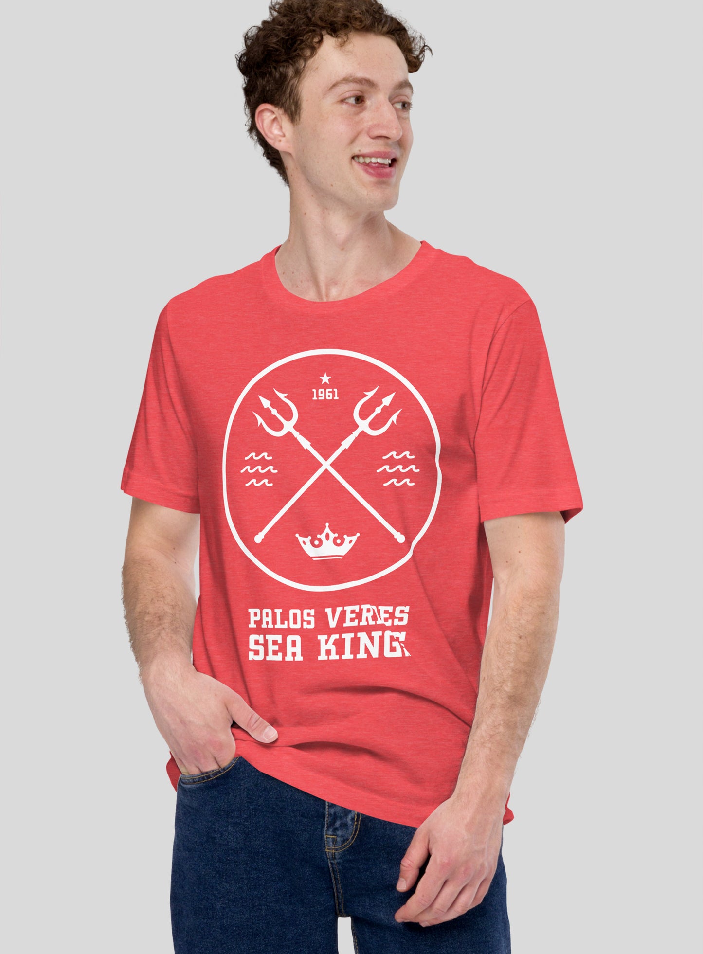 Unisex: Palos Verdes Sea Kings Tee -  Heather Red