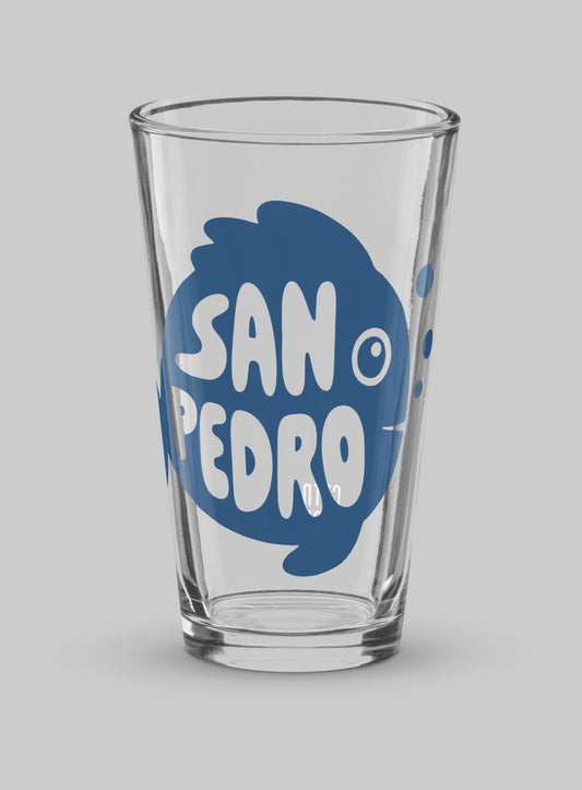 San Pedro Flounder Pint Glass - 16 oz