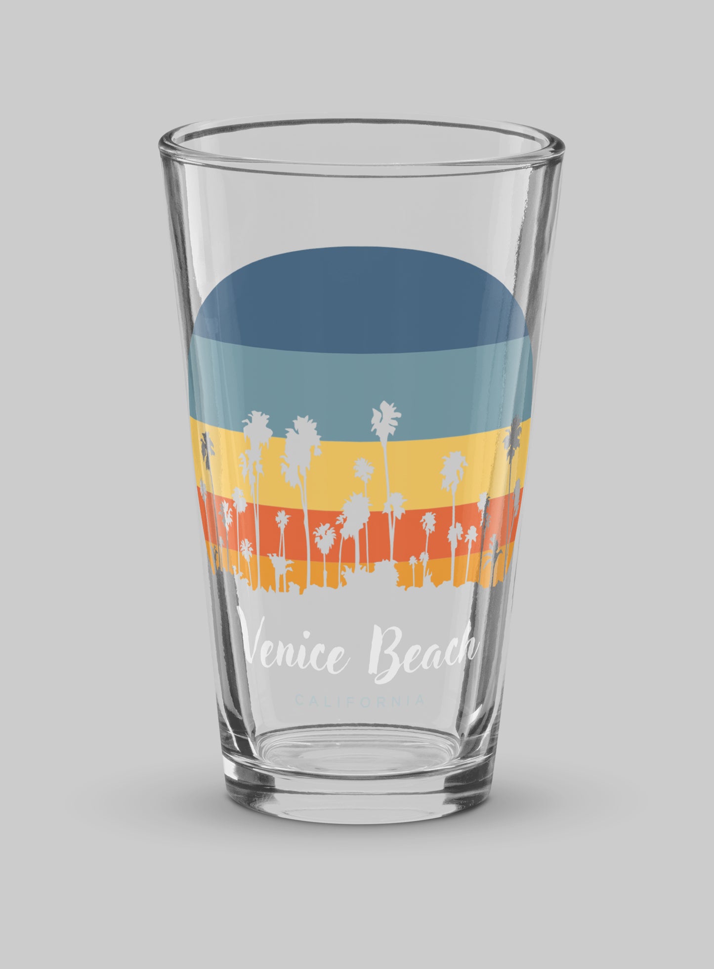 Collectible Venice Beach Sunset Pint Glass - 16 oz