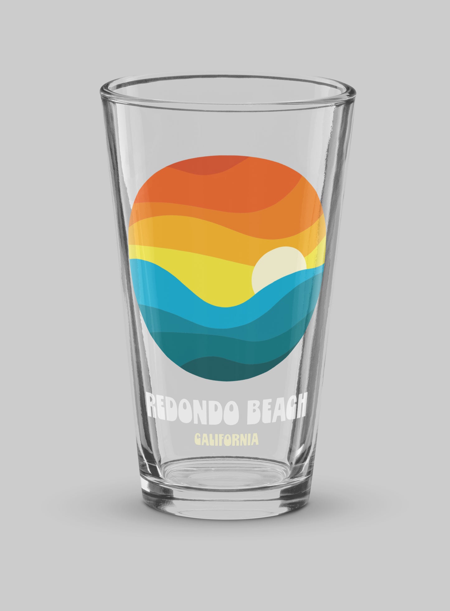 Collectible Redondo Beach Waves Pint Glass - 16 oz