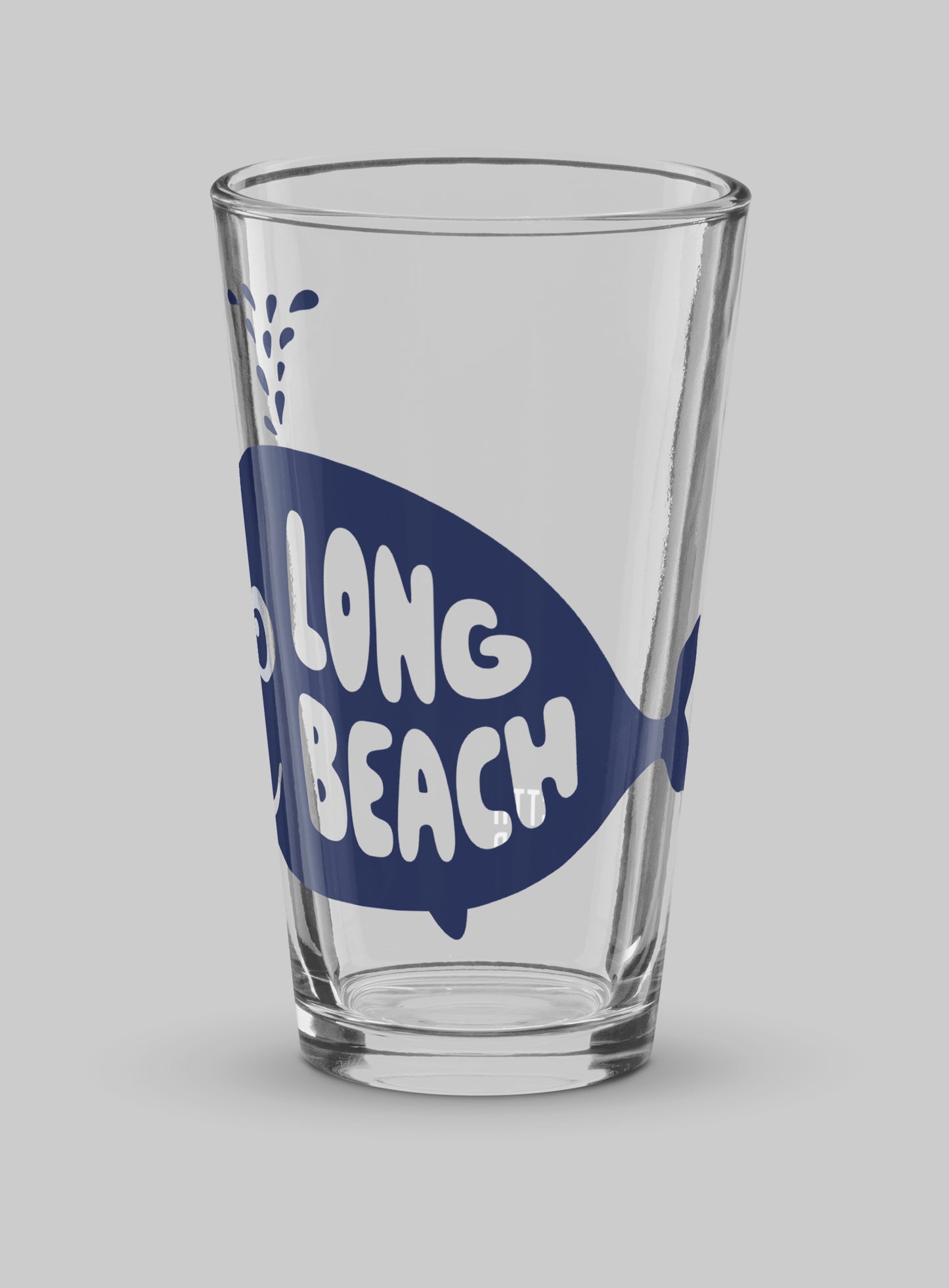 Collectible Long Beach Whale Pint Glass - 16 oz