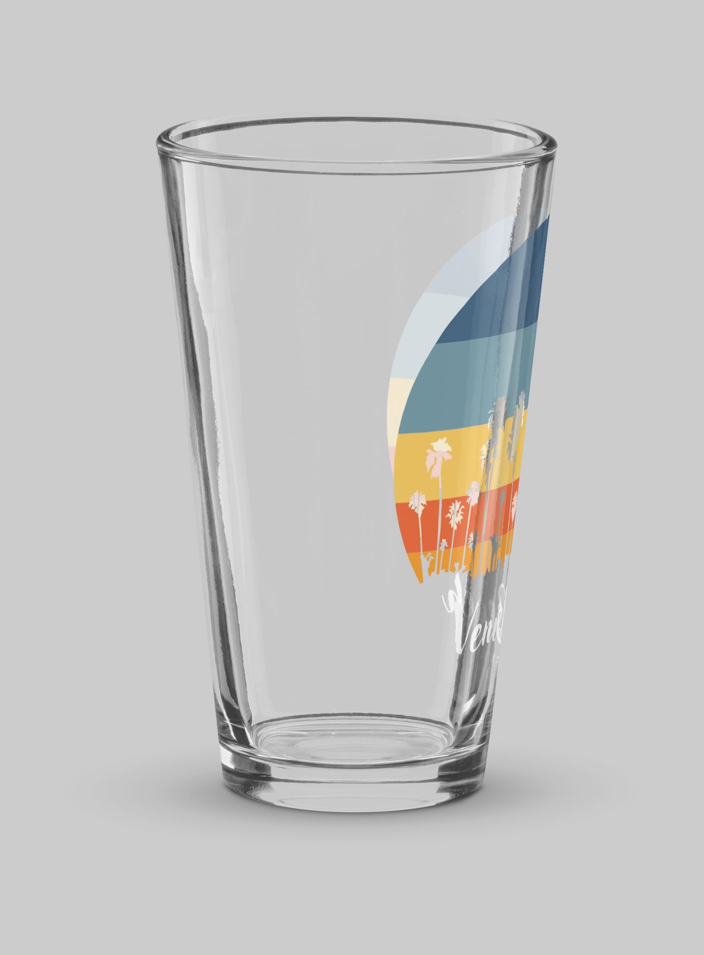 Collectible Venice Beach Sunset Pint Glass - 16 oz