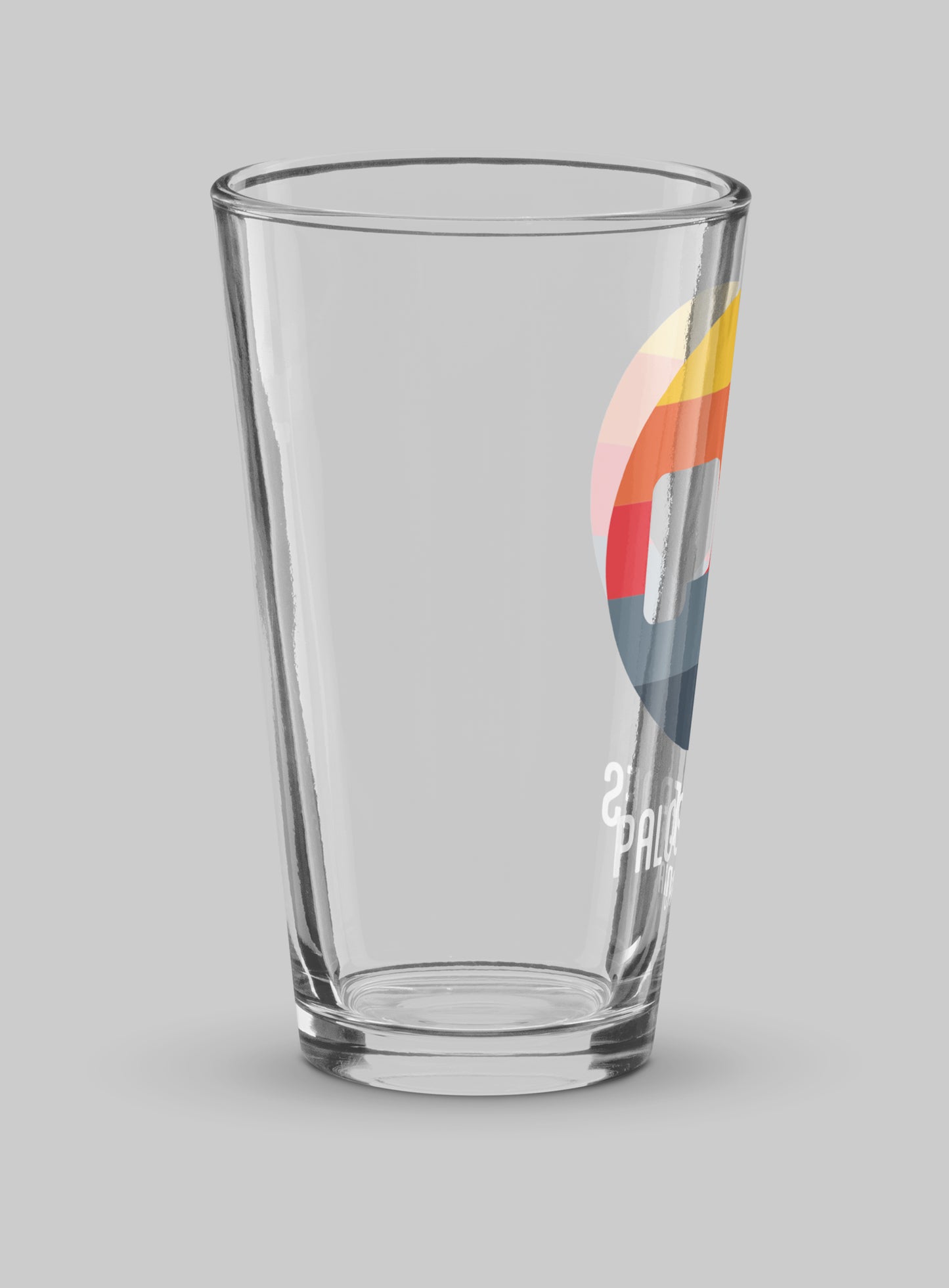 Collectible PV Heart Sunset Logo Pint Glass - 16 oz