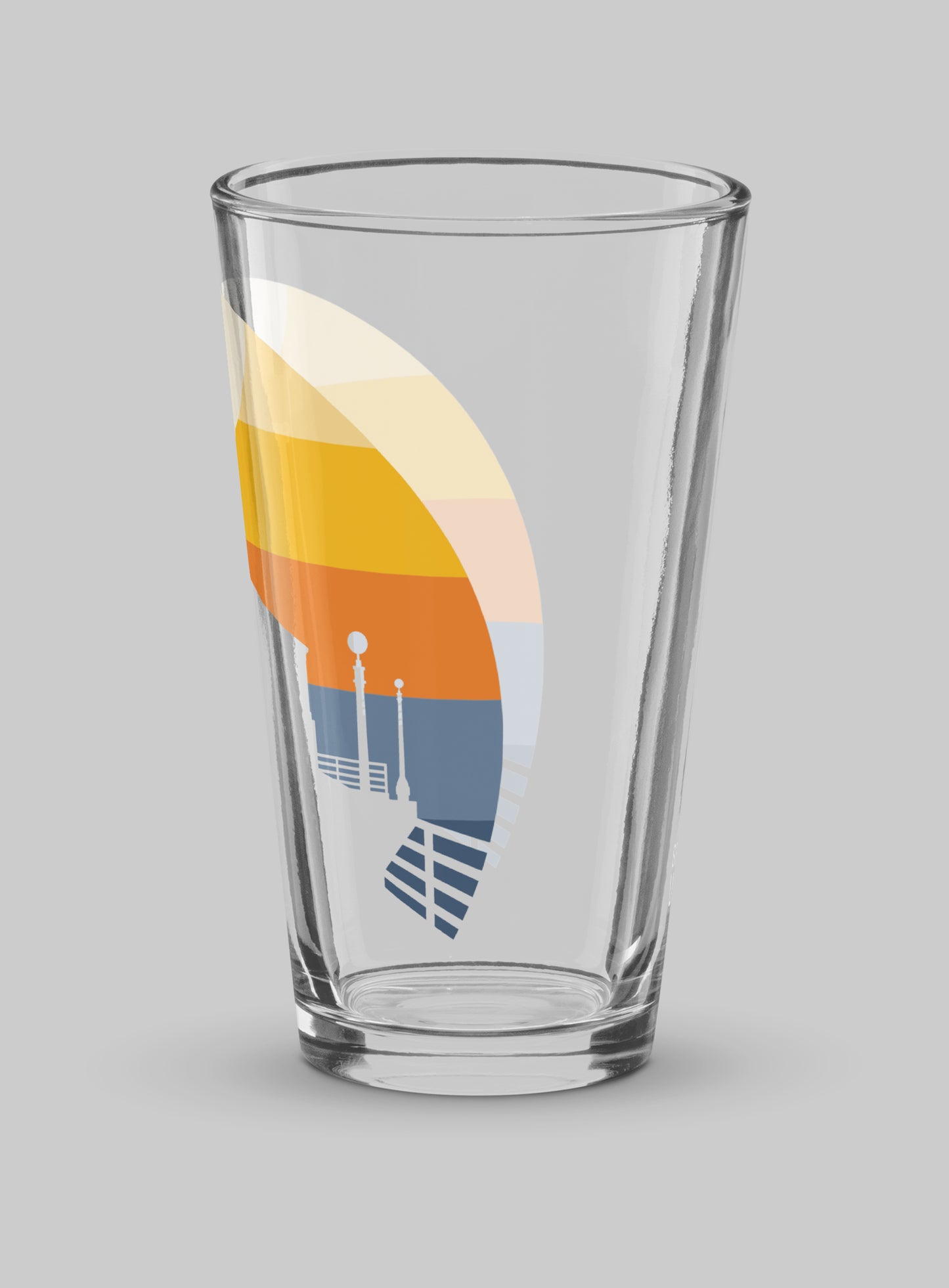 Collectible Manhattan Beach Pier Sunset Pint Glass - 16 oz