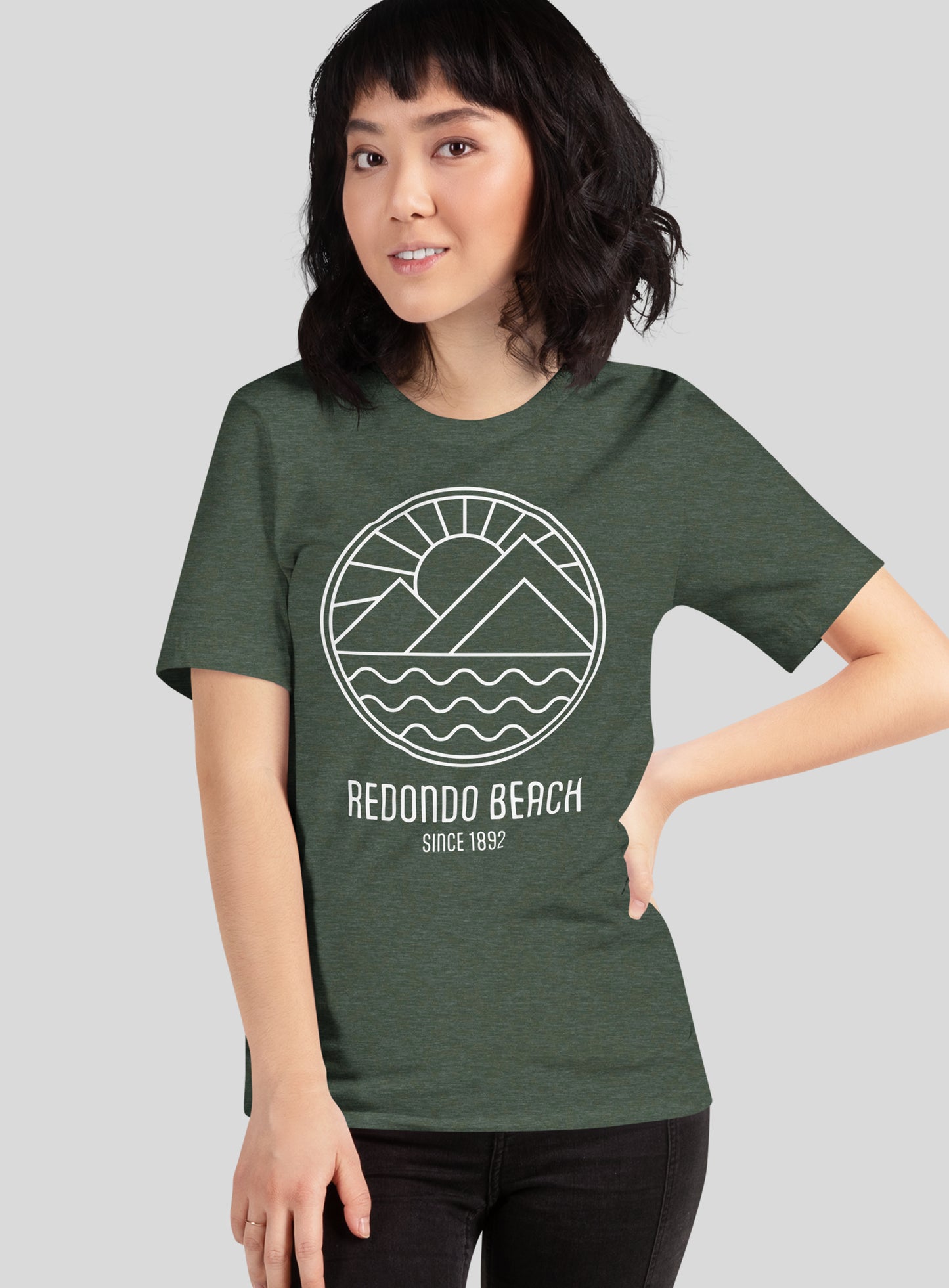 Unisex: Redondo Beach Sunrise - Heather Forest