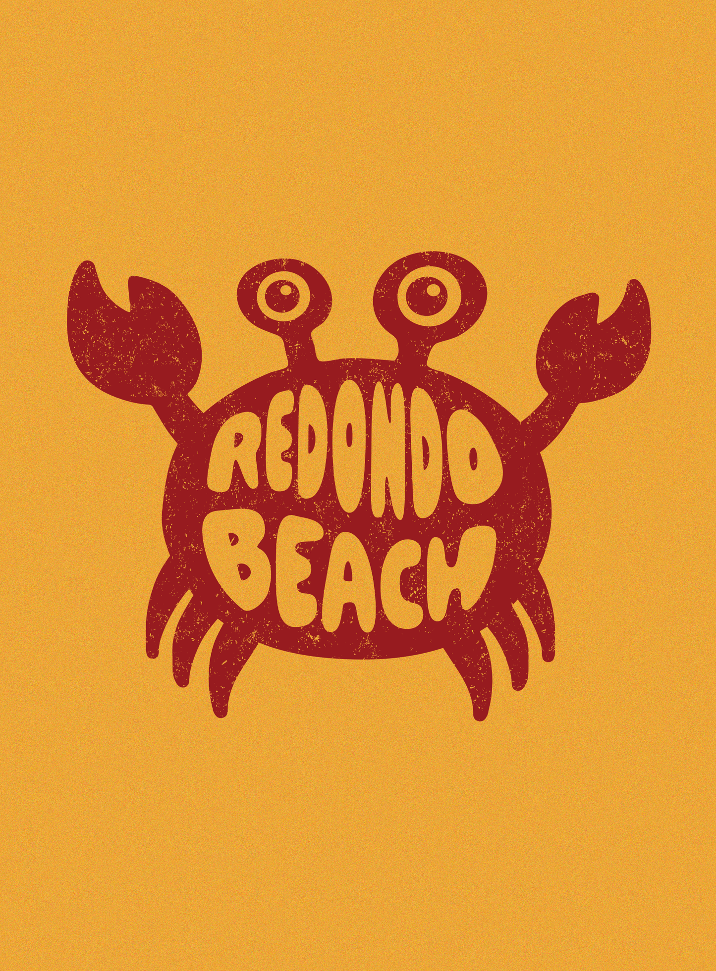 Unisex: Redondo Beach Crab Tee - Mustard