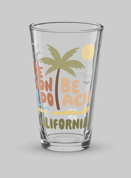 Collectible Redondo Beach Palm Pint Glass - 16 oz