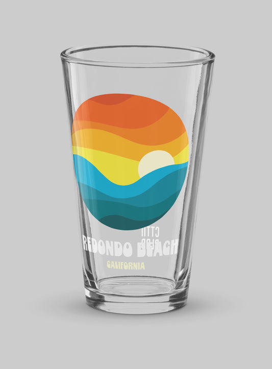 Collectible Redondo Beach Waves Pint Glass - 16 oz