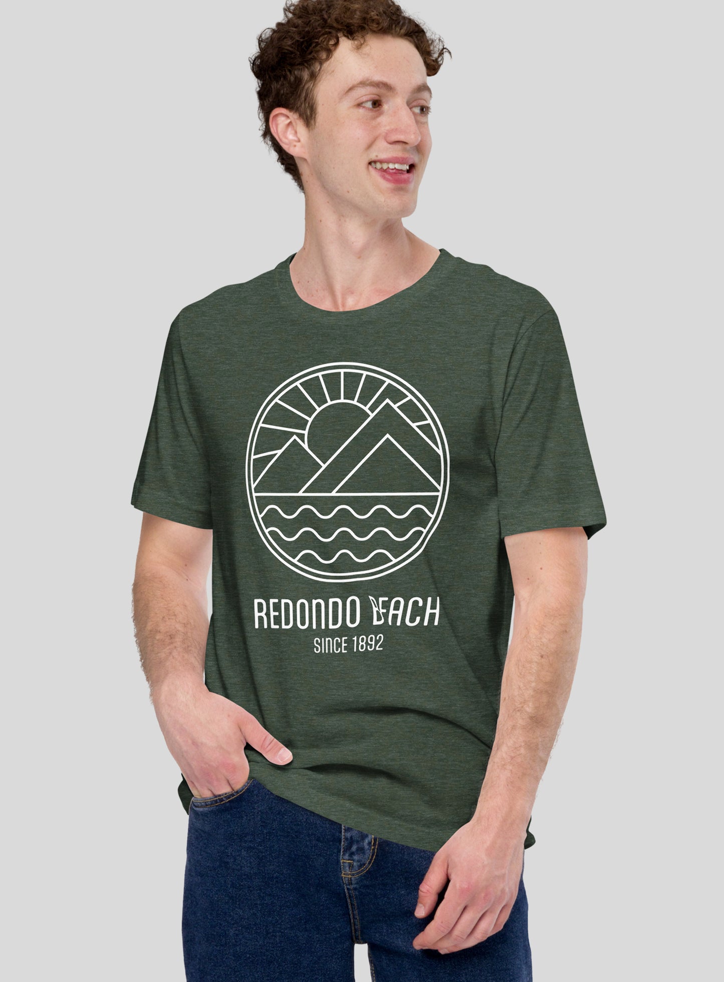 Unisex: Redondo Beach Sunrise - Heather Forest