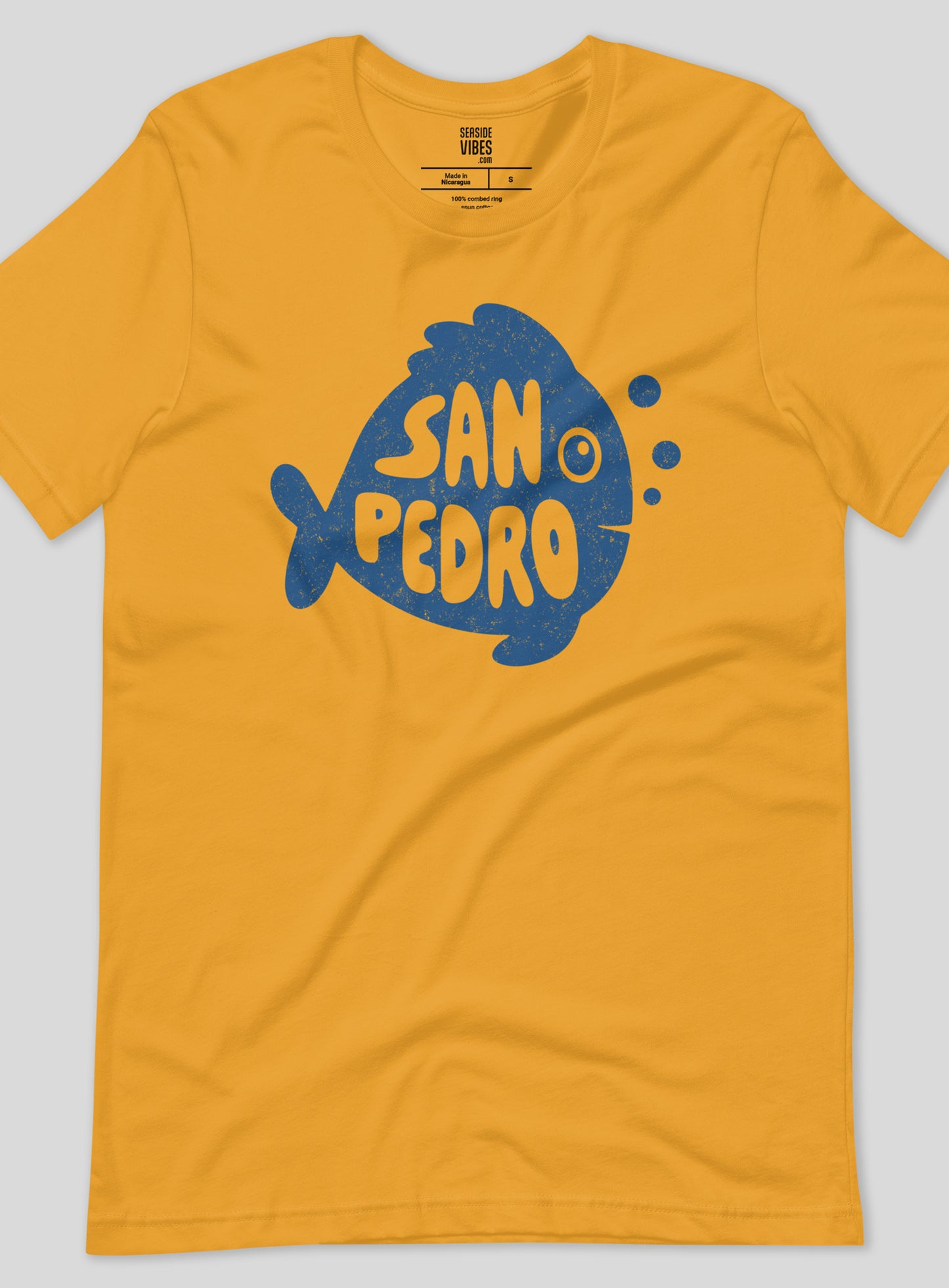 Unisex: San Pedro Flounder Tee - Mustard