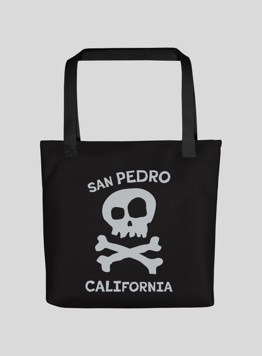 San Pedro Skull and Crossbones Tote Bag