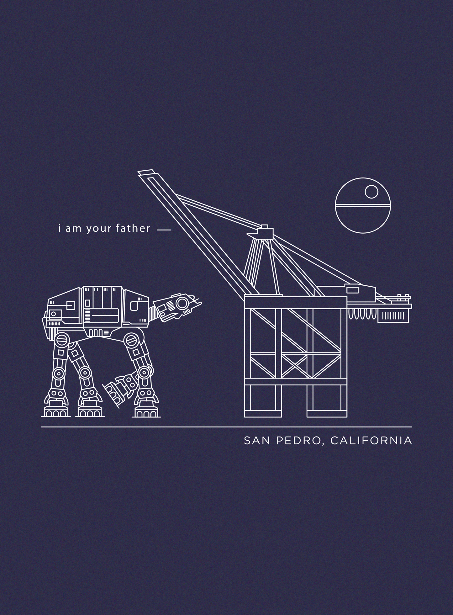 Unisex: San Pedro I Am Your Father Tee - Heather Midnight Navy