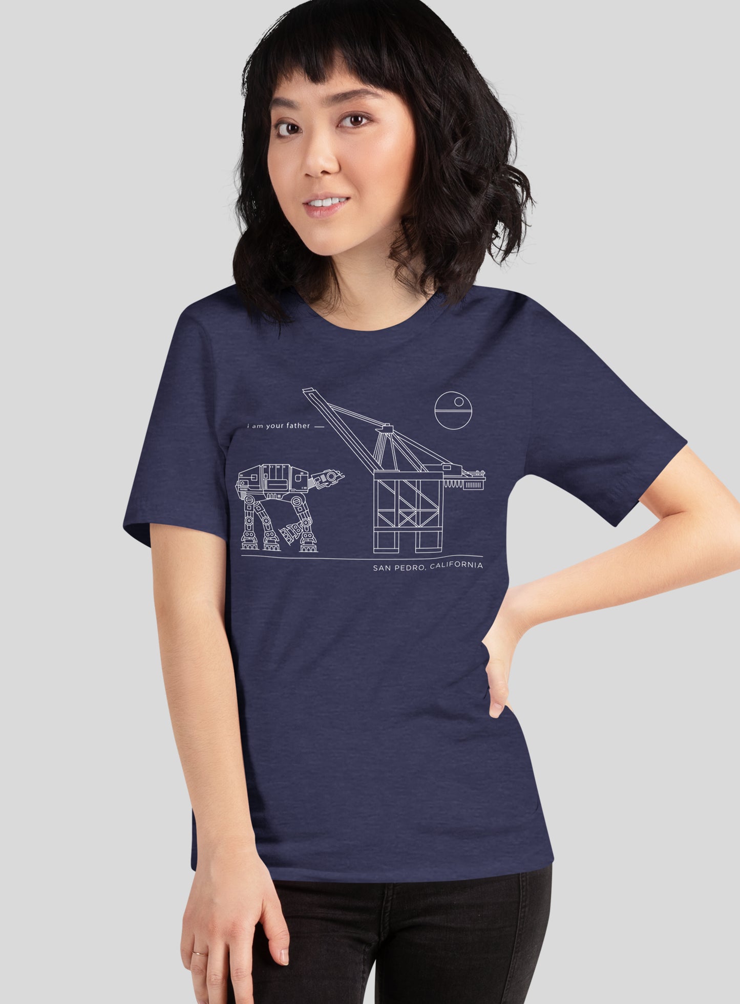 Unisex: San Pedro I Am Your Father Tee - Heather Midnight Navy