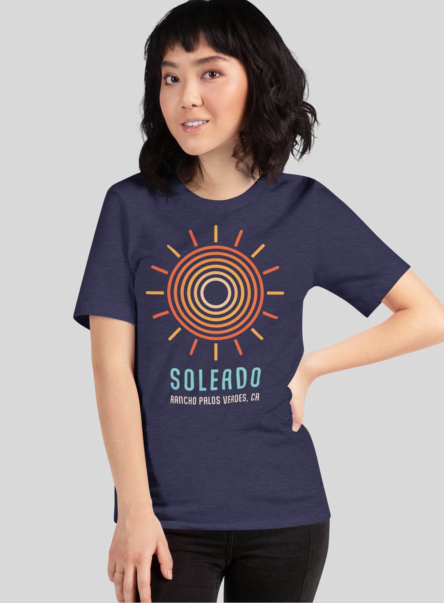 Unisex: Soleado Swirl Tee - Heather Midnight Navy