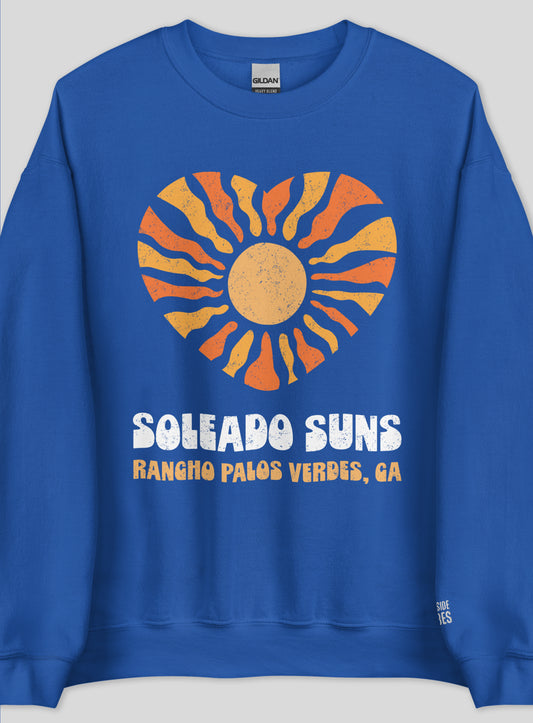 Unisex: Soleado Love Crew Neck Sweatshirt - Royal