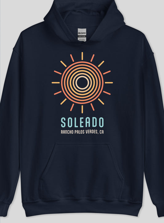 Unisex: Soleado Swirl Pullover Hoodie - Navy