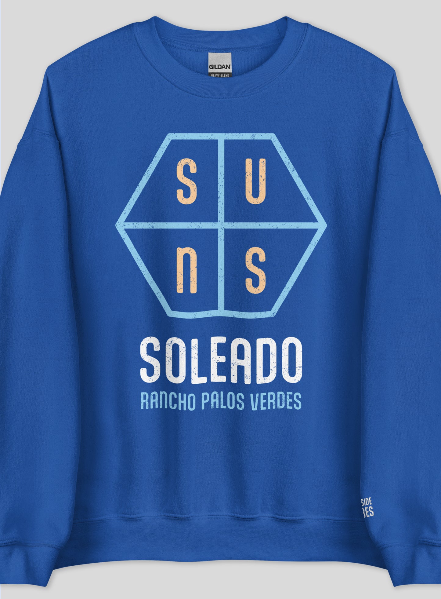 Unisex: Soleado Hexagon Crew Neck Sweatshirt - Royal