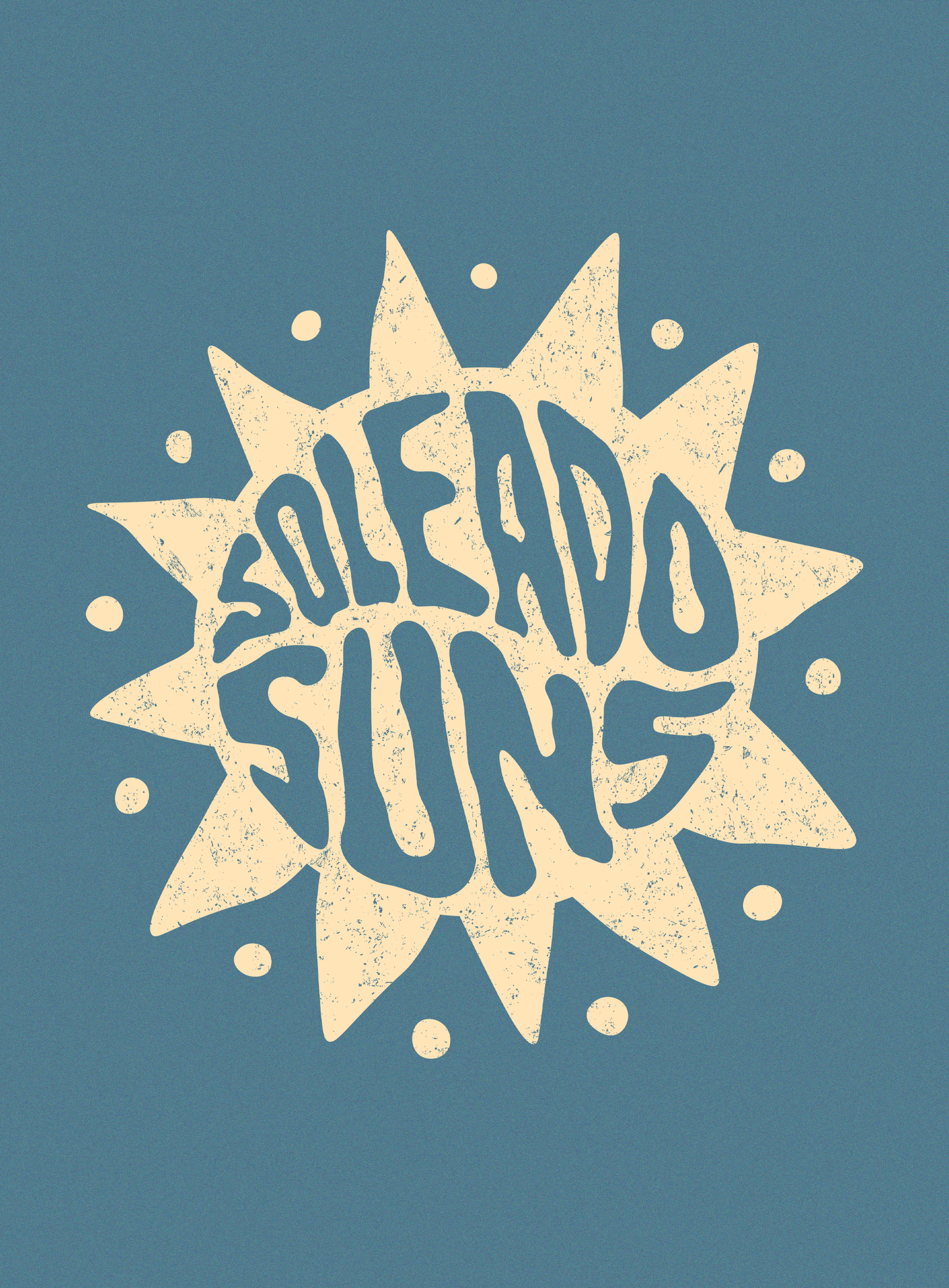 Unisex: Soleado Groovy Suns Tee - Heather Deep Teal