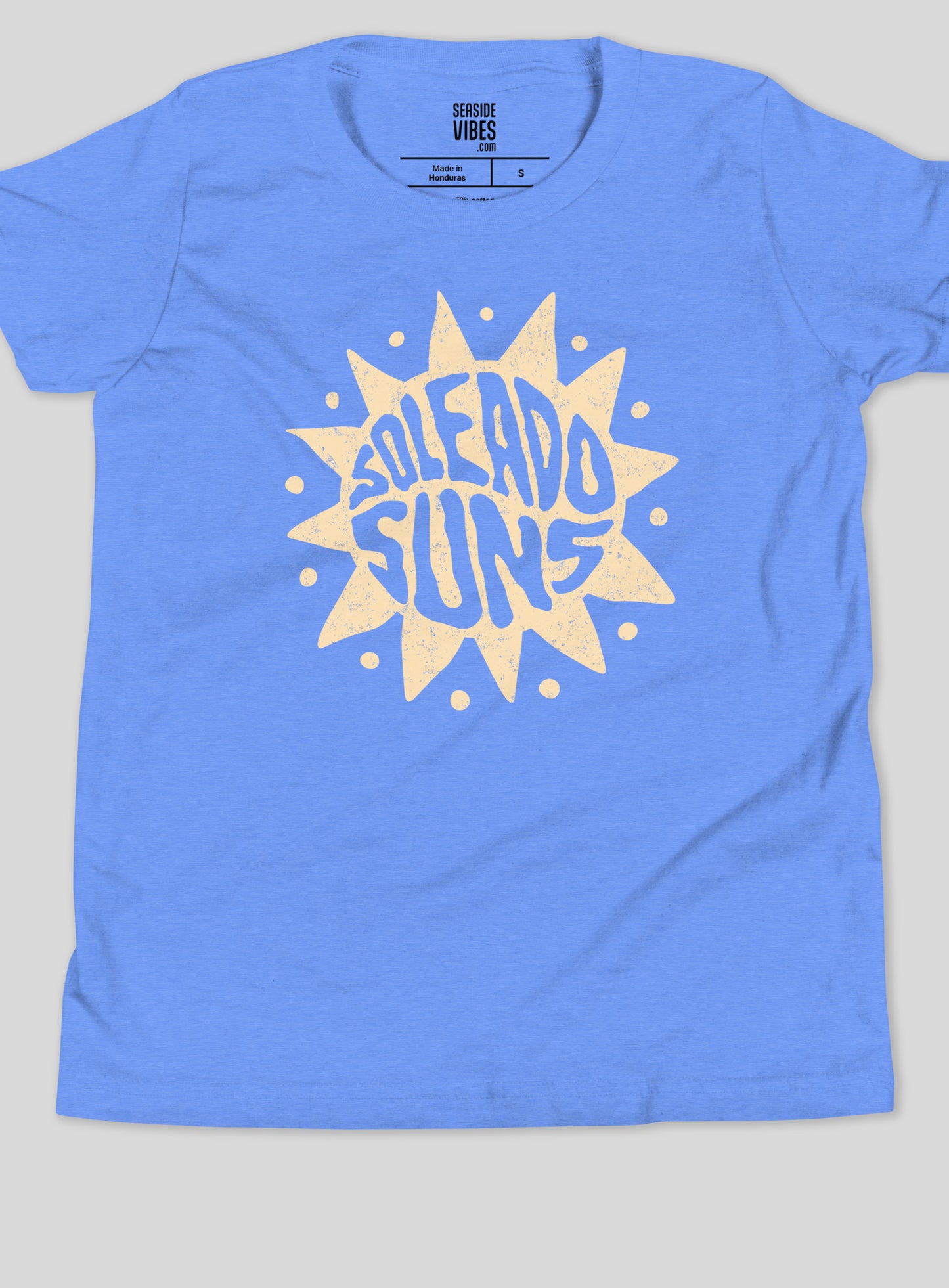 Youth: Soleado Groovy Suns Tee - Heather Columbia Blue