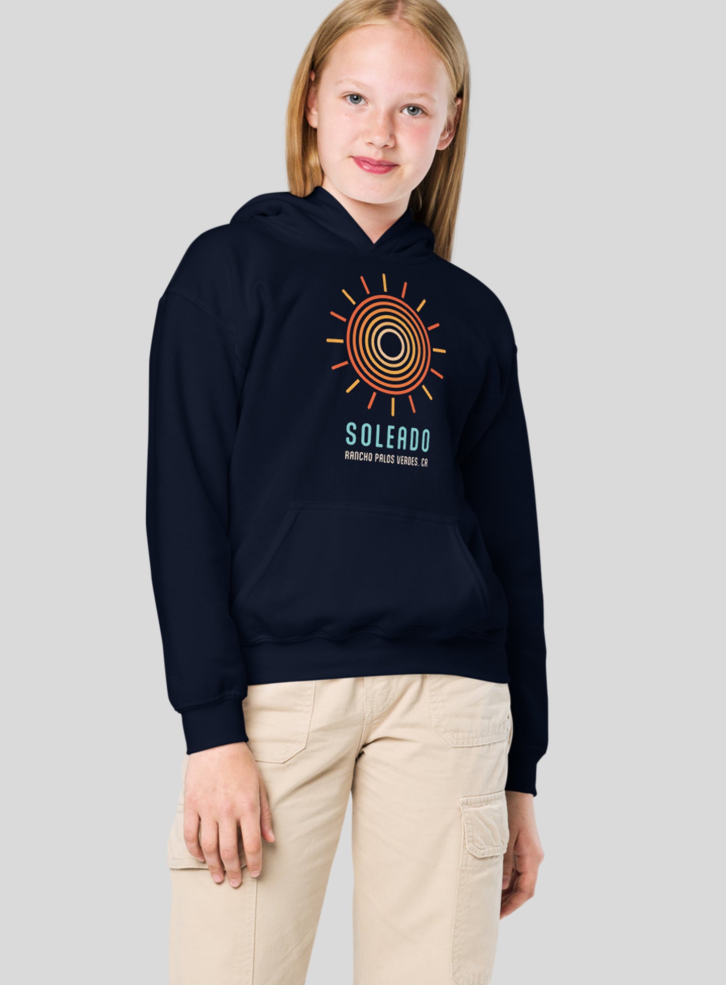 Youth: Soleado Swirl Pullover Hoodie - Navy