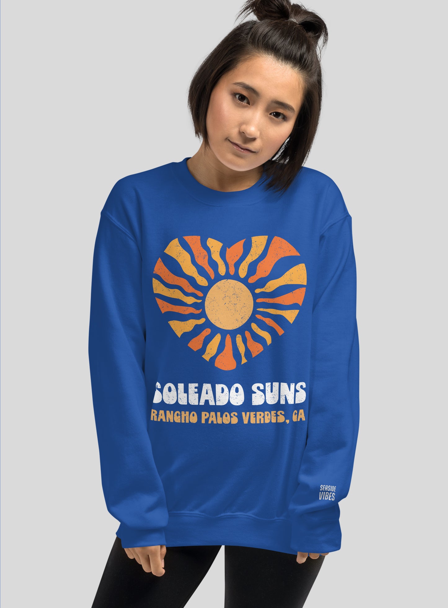 Unisex: Soleado Love Crew Neck Sweatshirt - Royal