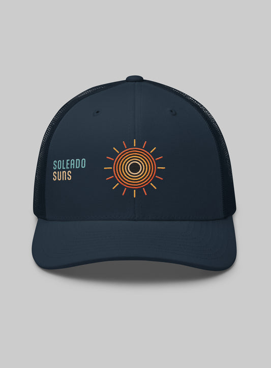 Soleado Suns Swirl Trucker Hat - Navy/Navy