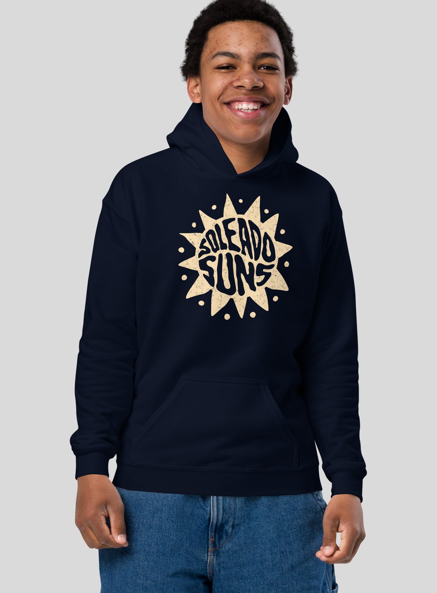 Youth: Soleado Groovy Suns Pullover Hoodie - Navy