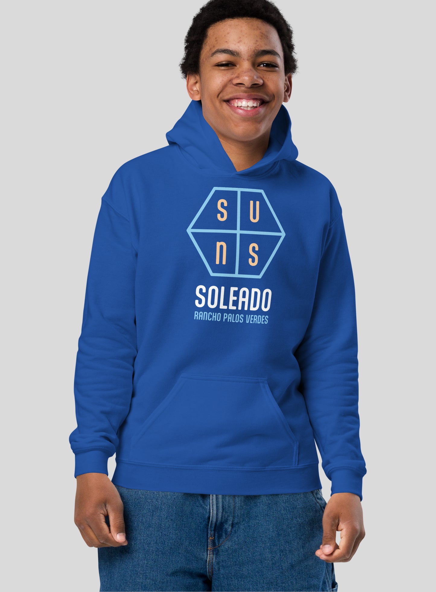 Youth: Soleado Hexagon Pullover Hoodie - Royal