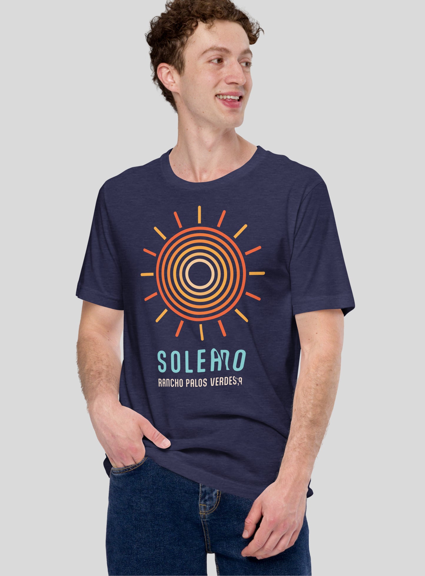 Unisex: Soleado Swirl Tee - Heather Midnight Navy