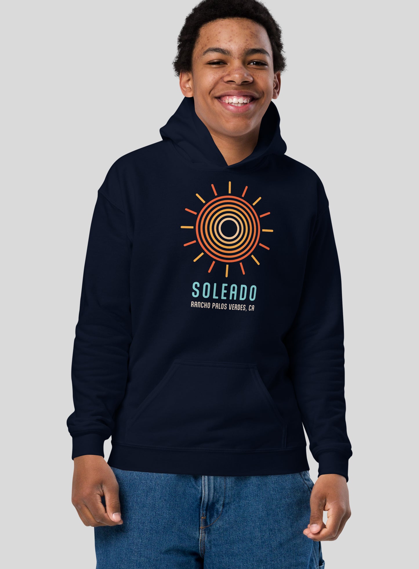 Youth: Soleado Swirl Pullover Hoodie - Navy