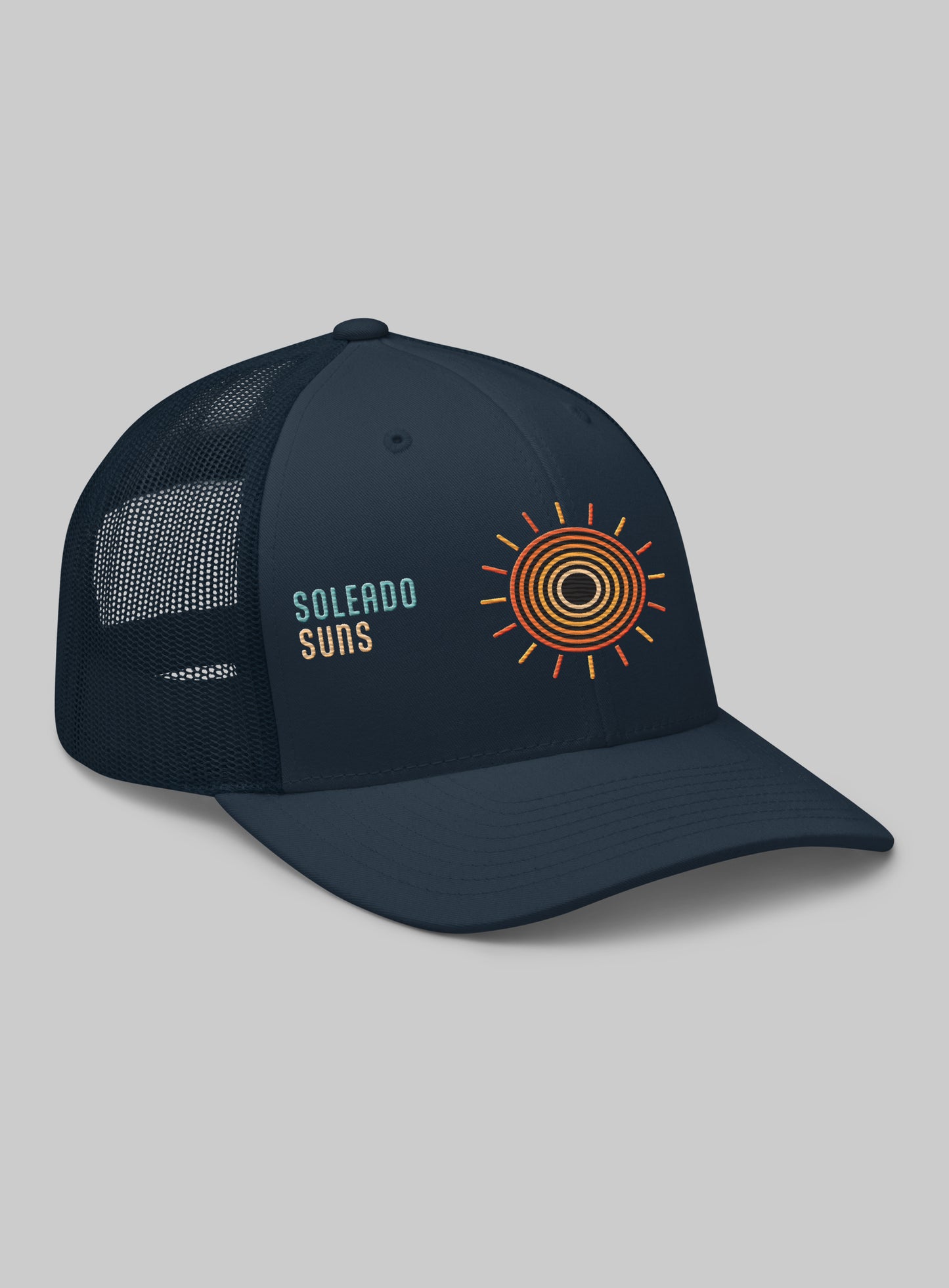 Soleado Suns Swirl Trucker Hat - Navy/Navy