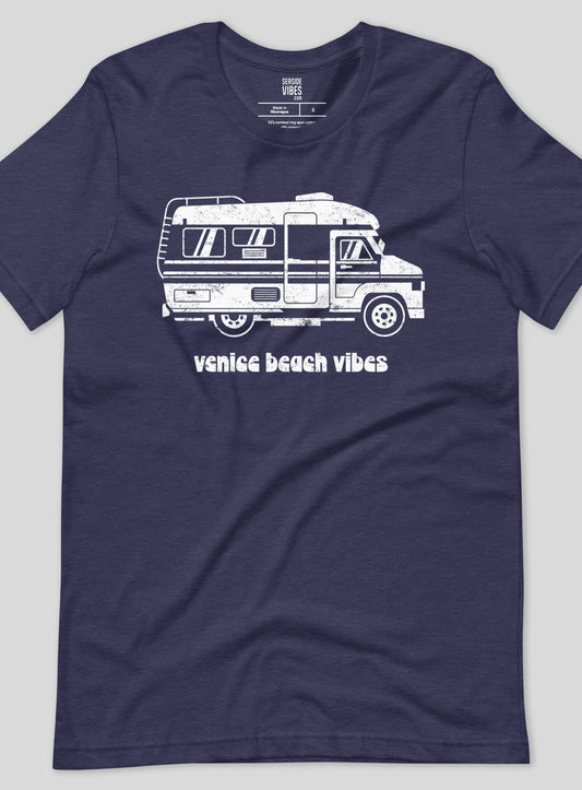 Unisex: Venice Beach Vibes - Heather Midnight Navy