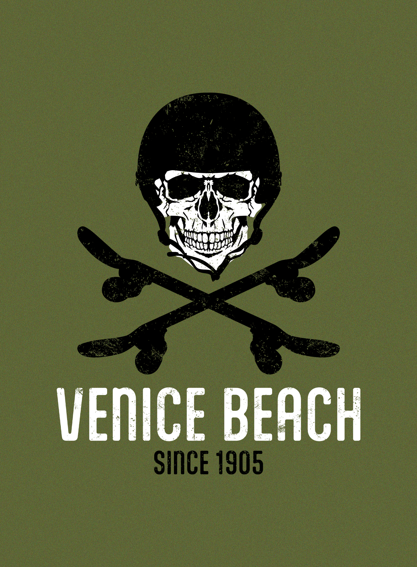 Unisex: Sk8 or Die Venice Beach - Olive