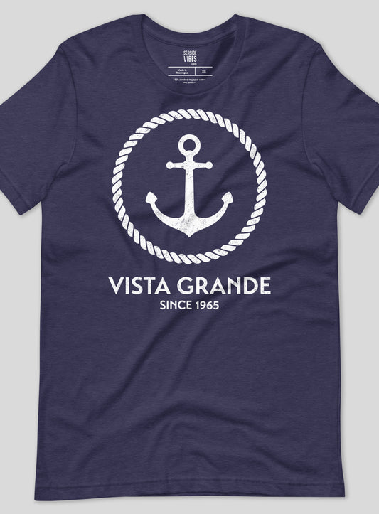 Unisex: VG Anchor Tee - Heather Midnight Navy