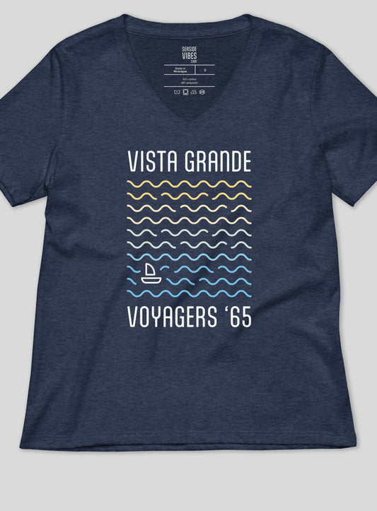 V-Neck: VG Voyagers Tee - Heather Navy