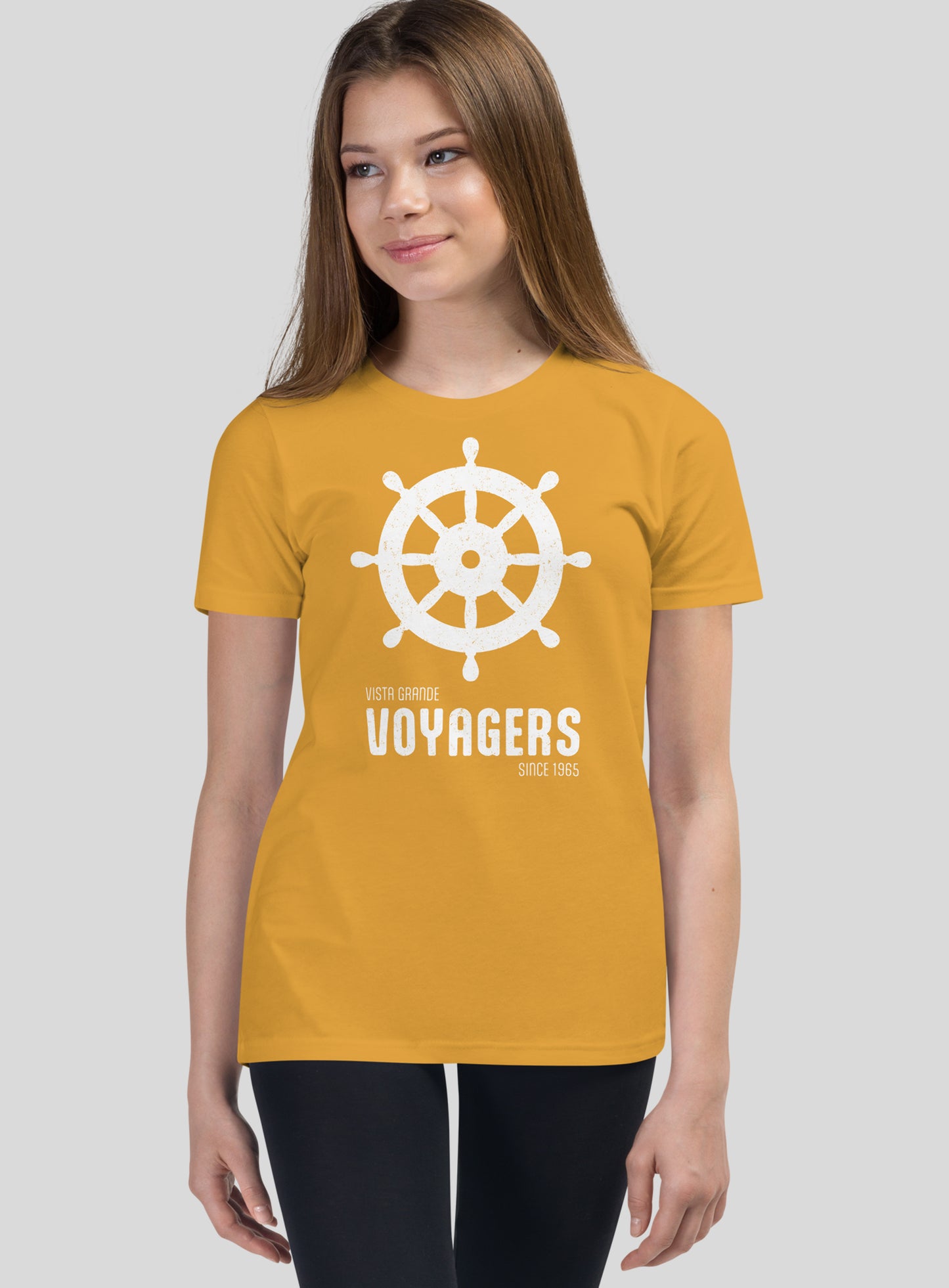 Youth: VG Voyagers Helm Tee - Mustard